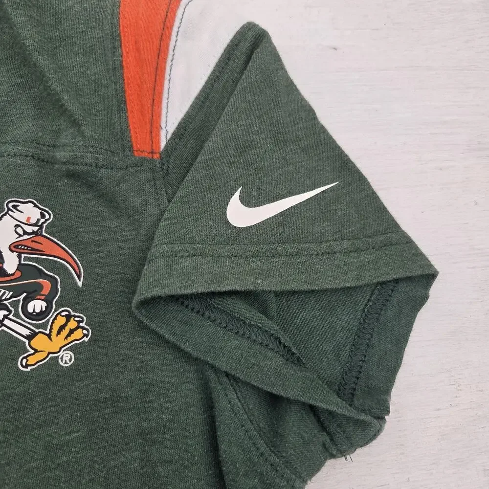 Nike University of Miami Canes Hurricanes Womens Shirt Sz Large Football
